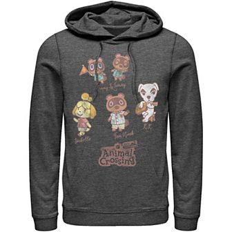 Men's Nintendo Character Textbook Group Shot Text Hoodie