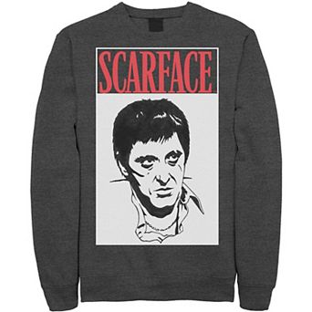 Men's Scar Face Scare Face Stare Big Face Sweatshirt