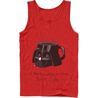 Men's Star Wars Darth Vader Mug I Like My Coffee On The Dark Side Tank Top