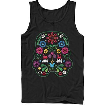 Men's Star Wars Easter Storm Trooper Floral Helmet Fill Tank Top