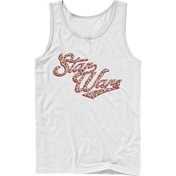Men's Star Wars Cursive Cheetah Fill Logo Tank Top