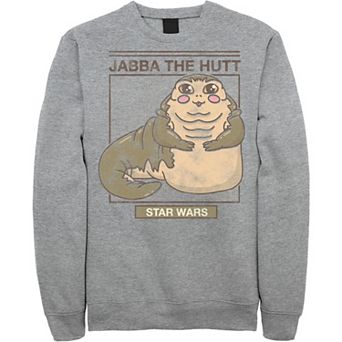 Men's Star Wars Jabba The Hutt Cartoon Cute Portrait Grid Sweatshirt