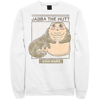 Men's Star Wars Jabba The Hutt Cartoon Cute Portrait Grid Sweatshirt