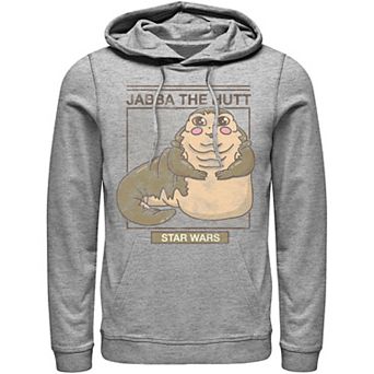 Men's Star Wars Jabba The Hutt Cartoon Cute Portrait Grid Hoodie
