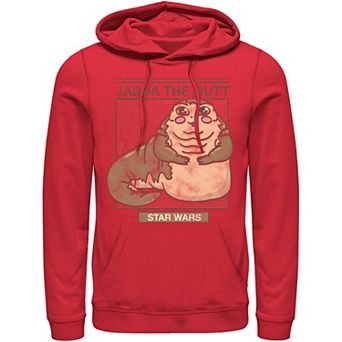 Men's Star Wars Jabba The Hutt Cartoon Cute Portrait Grid Hoodie