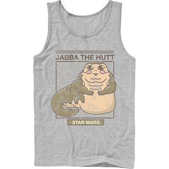 Men's Star Wars Jabba The Hutt Cartoon Cute Portrait Grid Tank Top