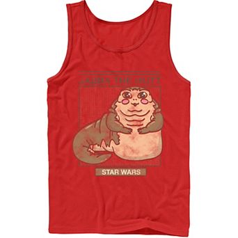 Men's Star Wars Jabba The Hutt Cartoon Cute Portrait Grid Tank Top