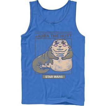 Men's Star Wars Jabba The Hutt Cartoon Cute Portrait Grid Tank Top