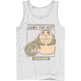 Men's Star Wars Jabba The Hutt Cartoon Cute Portrait Grid Tank Top