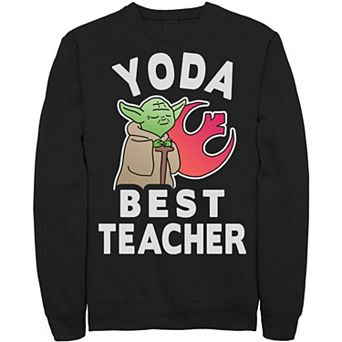 Men's Star Wars Yoda Best Teacher Rebel Logo Sweatshirt