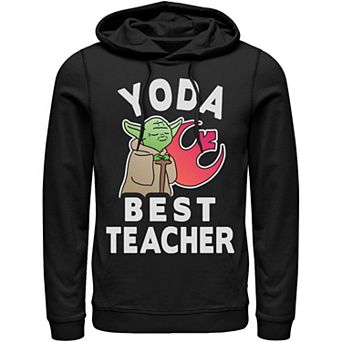 Men's Star Wars Yoda Best Teacher Rebel Logo Hoodie