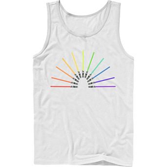 Men's Star Wars Pride Rainbow Lightsabers Tank Top