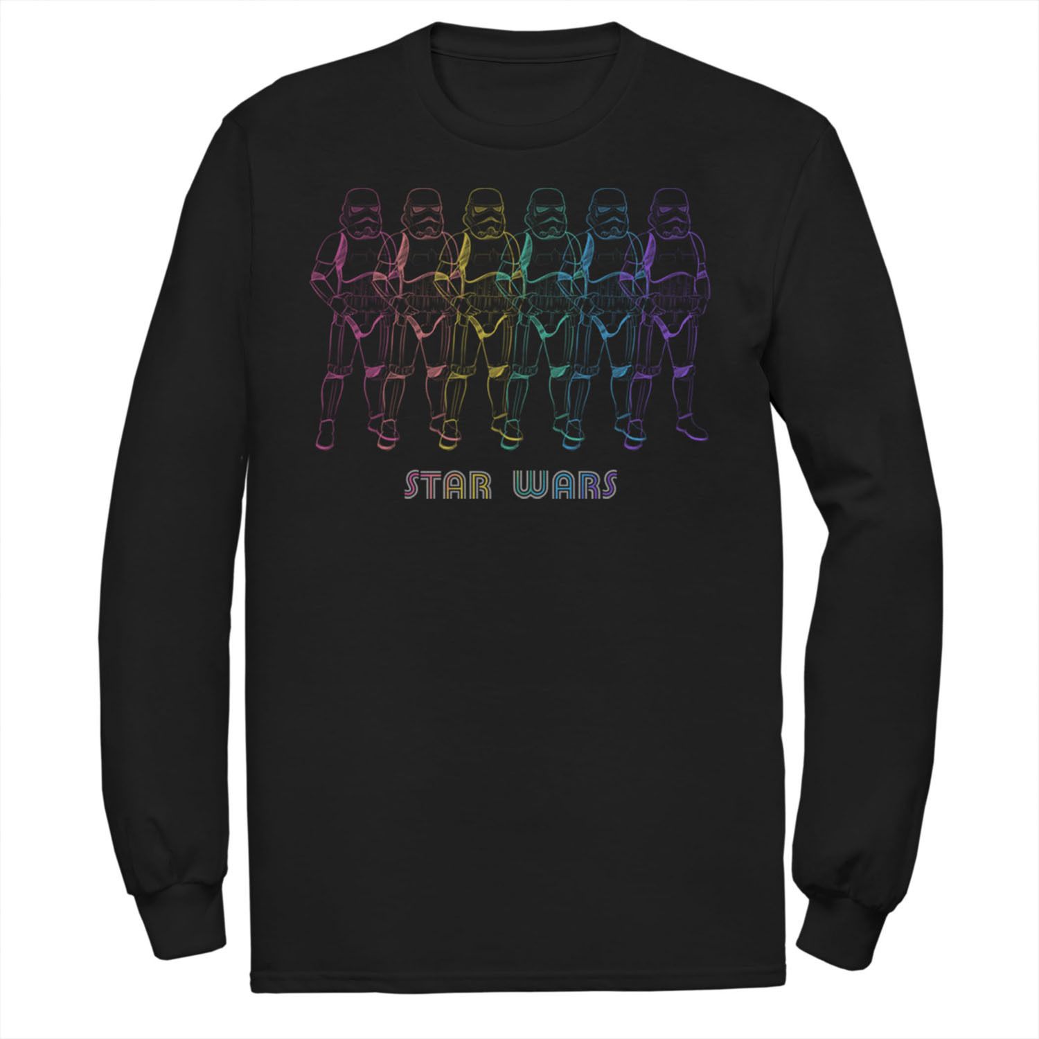Image for Licensed Character Men's Star Wars Pride Rainbow Stormtroopers Line Up Tee at Kohl's.
