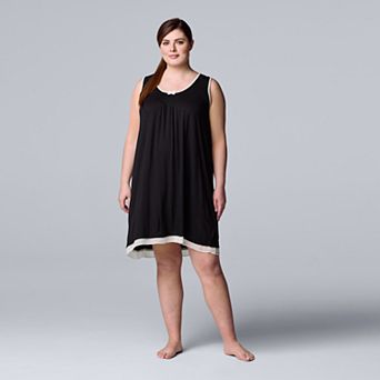 Plus Size Simply Vera Vera Wang Basic Luxury Chemise