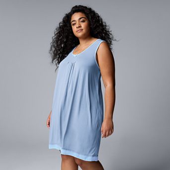 Plus Size Simply Vera Vera Wang Basic Luxury Chemise