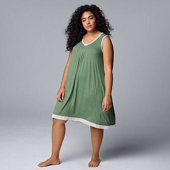 Plus Size Simply Vera Vera Wang Basic Luxury Chemise