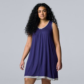 Plus Size Simply Vera Vera Wang Basic Luxury Chemise