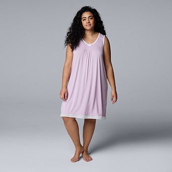 Plus Size Simply Vera Vera Wang Basic Luxury Chemise