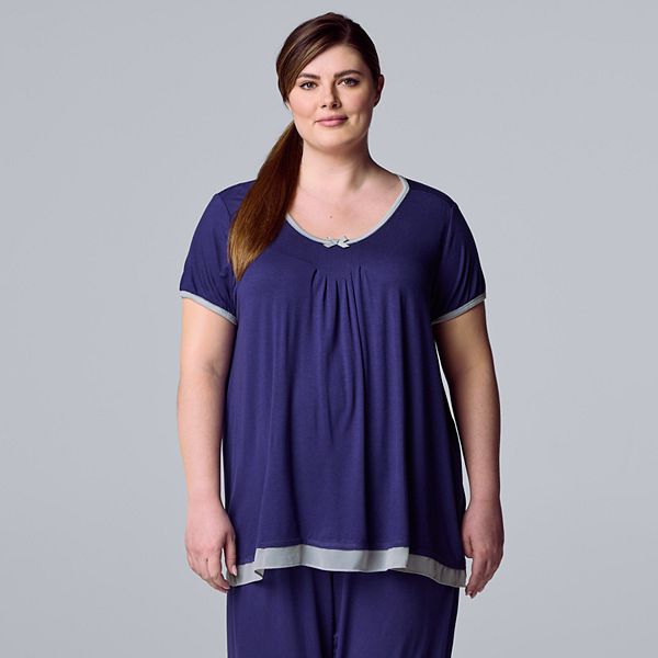 Vera Wang, Intimates & Sleepwear, Vera Wangkohls Womens Sleepwear Basic  Luxury Sleep Top Navy Medium