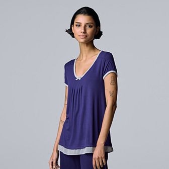 Women's Simply Vera Vera Wang Basic Luxury Pajama Sleep Top
