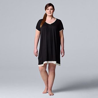 Plus Size Simply Vera Vera Wang Basic Luxury Sleepshirt