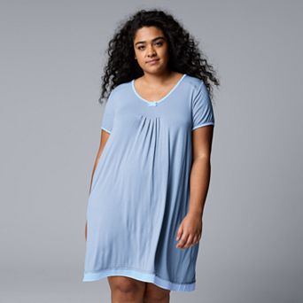 Plus Size Simply Vera Vera Wang Basic Luxury Sleepshirt