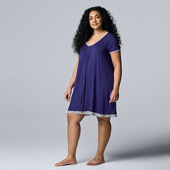 Plus Size Simply Vera Vera Wang Basic Luxury Sleepshirt