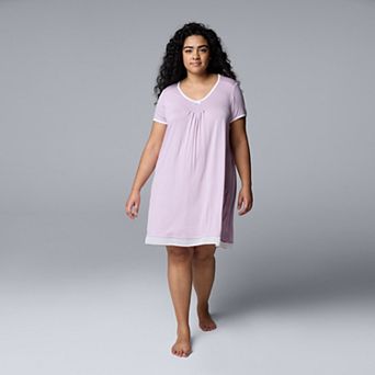 Plus Size Simply Vera Vera Wang Basic Luxury Sleepshirt