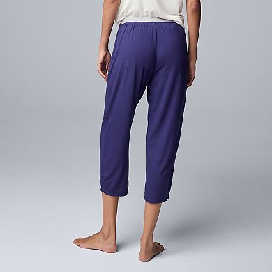 Women's Simply Vera Vera Wang Basic Luxury Pajama Capri Pants