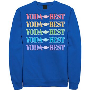 Men's Star Wars Pride Yoda Best Rainbow Text Stack Sweatshirt