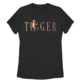 Disney's Winnie The Pooh Tigger Name Title Juniors' Graphic Tee