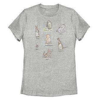 Disney's Winnie The Pooh Classic Group Shot Juniors' Graphic Tee