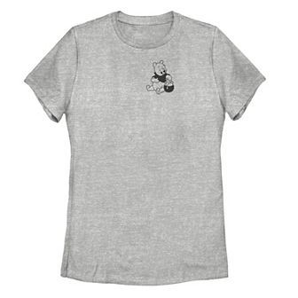 Disney's Winnie The Pooh Simple Left Chest Juniors' Graphic Tee