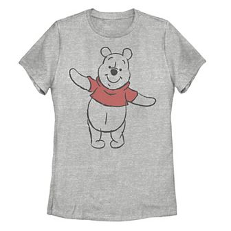 Disney's Winnie The Pooh Art Bear Sketch Juniors' Graphic Tee