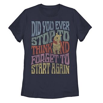 Disney's Winnie The Pooh Did You Ever Stop To Think Junior's Tee