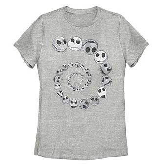 Disney's The Nightmare Before Christmas Jack Skellington Juniors' Emotional Spiral Tee