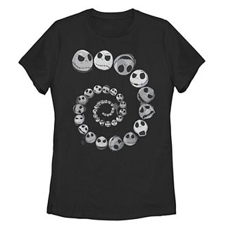 Disney's The Nightmare Before Christmas Jack Skellington Juniors' Emotional Spiral Tee