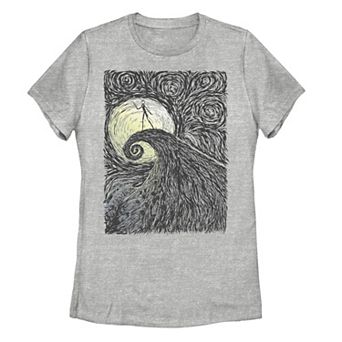 Disney's The Nightmare Before Christmas Juniors' Spiral Hill Portrait Tee