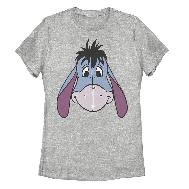 UPC 195561298796 product image for Junior's Disney Winnie The Pooh Eeyore Large Face Tee, Girl's, Size: Small, Grey | upcitemdb.com