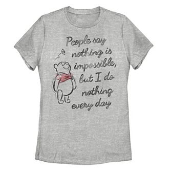 Disney's Winnie The Pooh People Say Nothing Is Impossible Junior's Tee