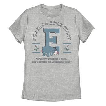 Disney's Winnie The Pooh Eeyore Not Much Of A Tail Quote Junior's Tee