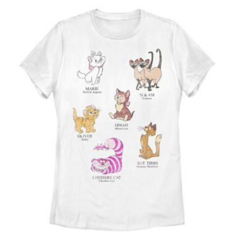Disney's Cat Names & Breeds Juniors' Graphic Tee