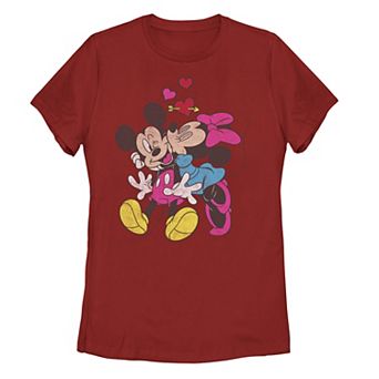 Disney's Mickey & Minnie Mouse Juniors' Smooch Portrait Graphic Tee
