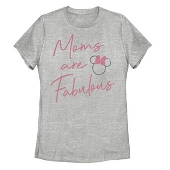Disney's Mickey Mouse & Friends Juniors' Mother's Day "Moms Are Fabulous" Graphic Tee