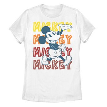 Disney's Mickey Mouse Juniors' Gradient Name Stack Graphic Tee