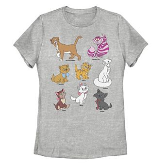 Disney's Mickey Mouse & Friends Juniors' Cats Portraits Graphic Tee