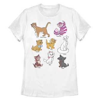 Disney's Mickey Mouse & Friends Juniors' Cats Portraits Graphic Tee
