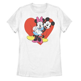 Disney's Mickey & Minnie Mouse Juniors' Heart Graphic Tee