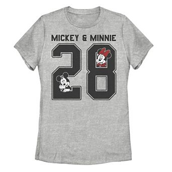 Disney's Mickey & Minnie Mouse Juniors' 28 Collegiate Text Graphic Tee