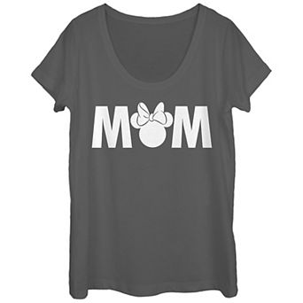 Disney's Minnie Mouse Juniors' Mother's Day "Mom" Graphic Tee